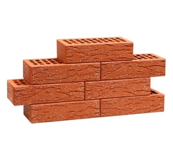 Кирпич лицевой «Красный» фактурный «Кварц Руст»