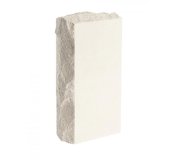 Камень силикатный рустированный облицовочный гладкий белый